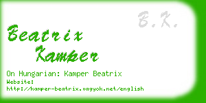 beatrix kamper business card